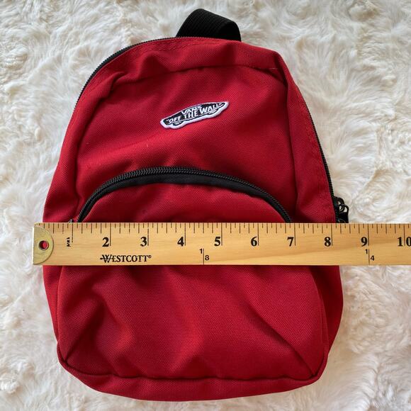 Vans Got This Mini Backpack Red Unisex Y2K Vans Off The Wall Mini Bag 10x7x4 - Picture 11 of 12